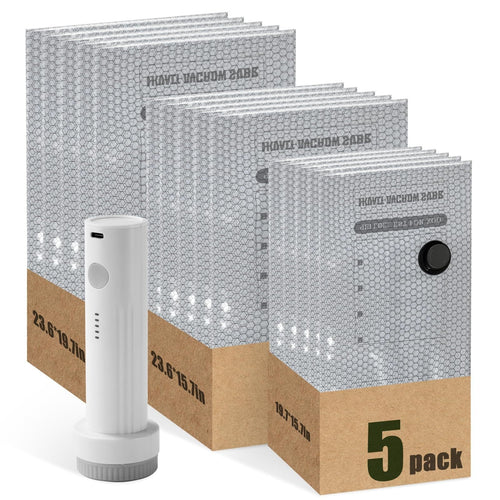 🏆⚡ 50K+ SOLD! Cordless Travel Vacuum Storage Compression Bag