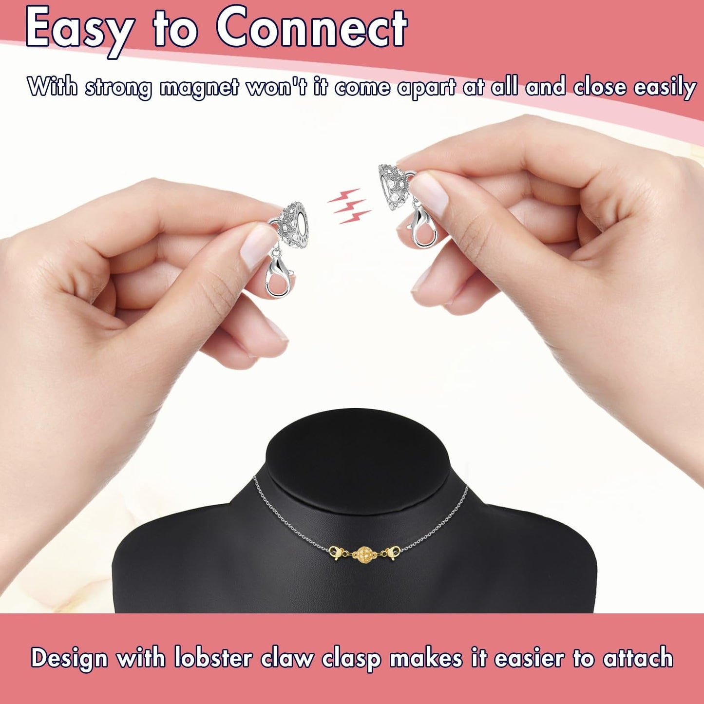 Only $18.99 Last Day Promotion!🔥 Magnetic Necklace Clasps and Closures