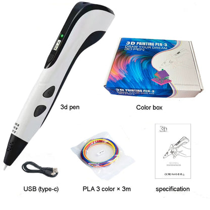 🎉🎁NEW 3D Printing Pen 3d Pen Set for Kids, LCD Display with PLA Filament