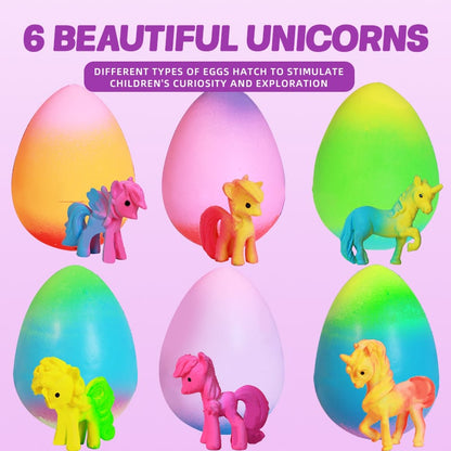 6 Pack Hatching Growing Unicorn Eggs