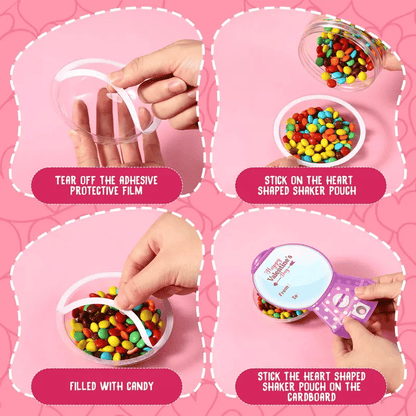 Candy Cards Gift Set | Plastic Domes, DIY Treat Holders for Classroom Exchange, Kids & Couples 💝🎁🍬