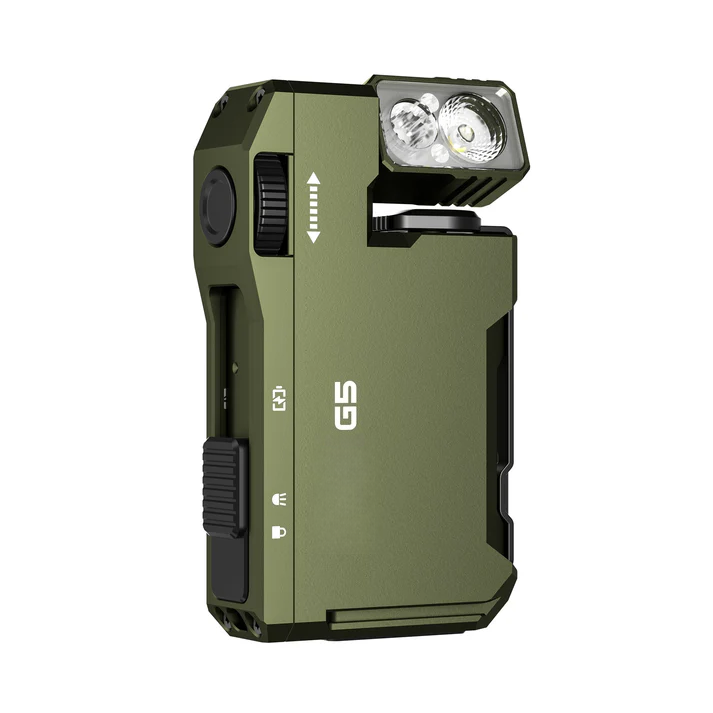 G5 Premium Rotatable RGB Mini Pocket Flashlight, 400 Lumens, USB-C Rechargeable