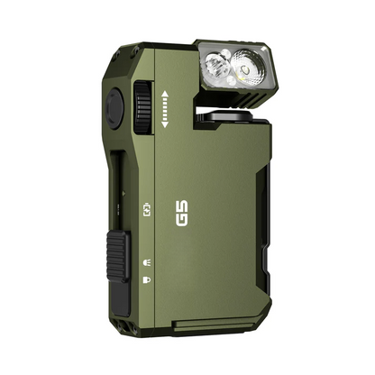 G5 Premium Rotatable RGB Mini Pocket Flashlight, 400 Lumens, USB-C Rechargeable