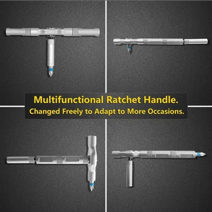 DIY screwdriver 24 in 1, switchable screwdriver shape to adapt to various home repairs, cool home repair tool box, compact and portable, does not take up space ratchet screwdriver
