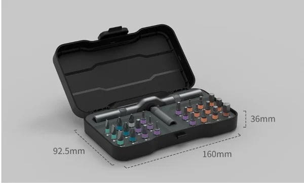 DIY screwdriver 24 in 1, switchable screwdriver shape to adapt to various home repairs, cool home repair tool box, compact and portable, does not take up space ratchet screwdriver