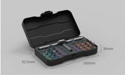 DIY screwdriver 24 in 1, switchable screwdriver shape to adapt to various home repairs, cool home repair tool box, compact and portable, does not take up space ratchet screwdriver