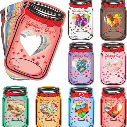 Candy Cards Gift Set | Plastic Domes, DIY Treat Holders for Classroom Exchange, Kids & Couples 💝🎁🍬