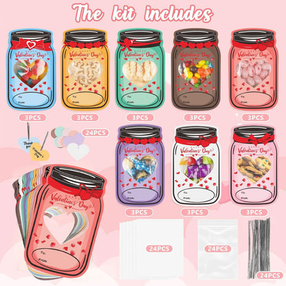 Candy Cards Gift Set | Plastic Domes, DIY Treat Holders for Classroom Exchange, Kids & Couples 💝🎁🍬