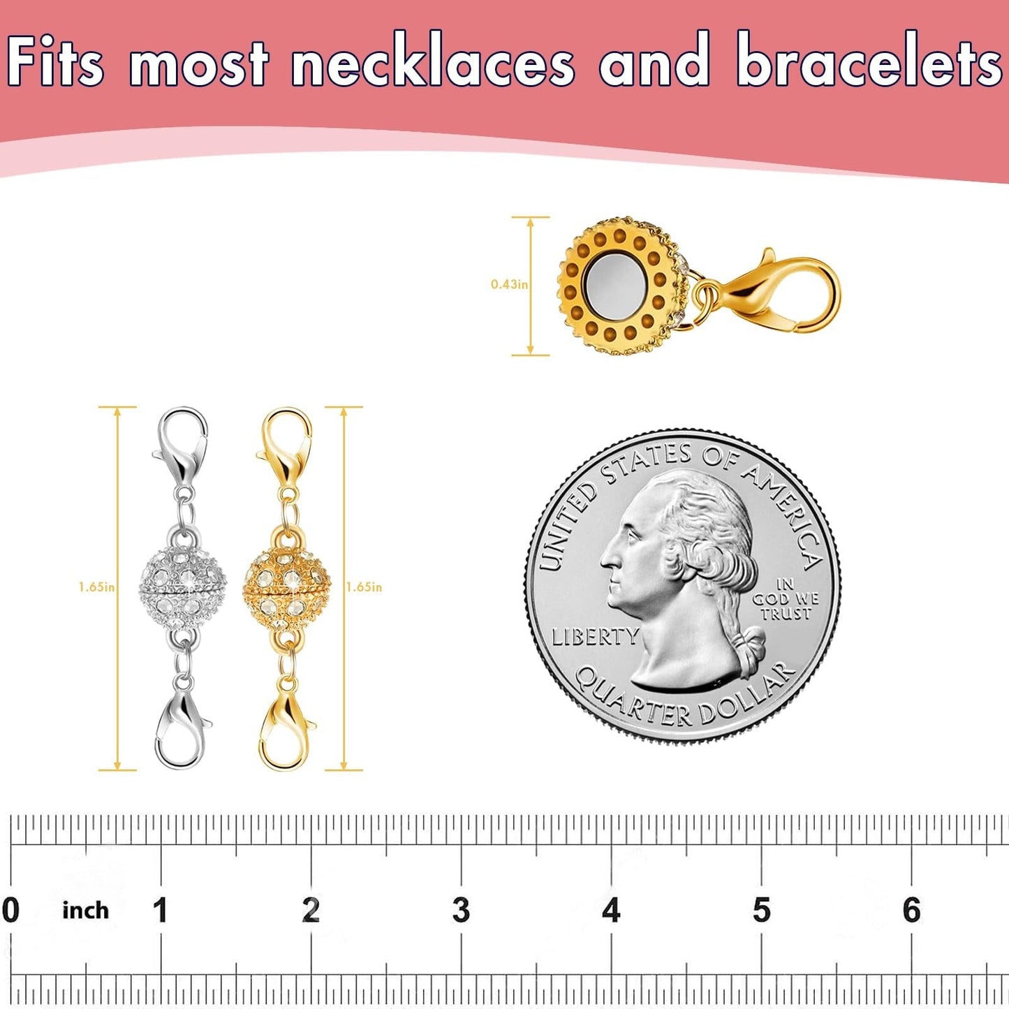 Only $18.99 Last Day Promotion!🔥 Magnetic Necklace Clasps and Closures